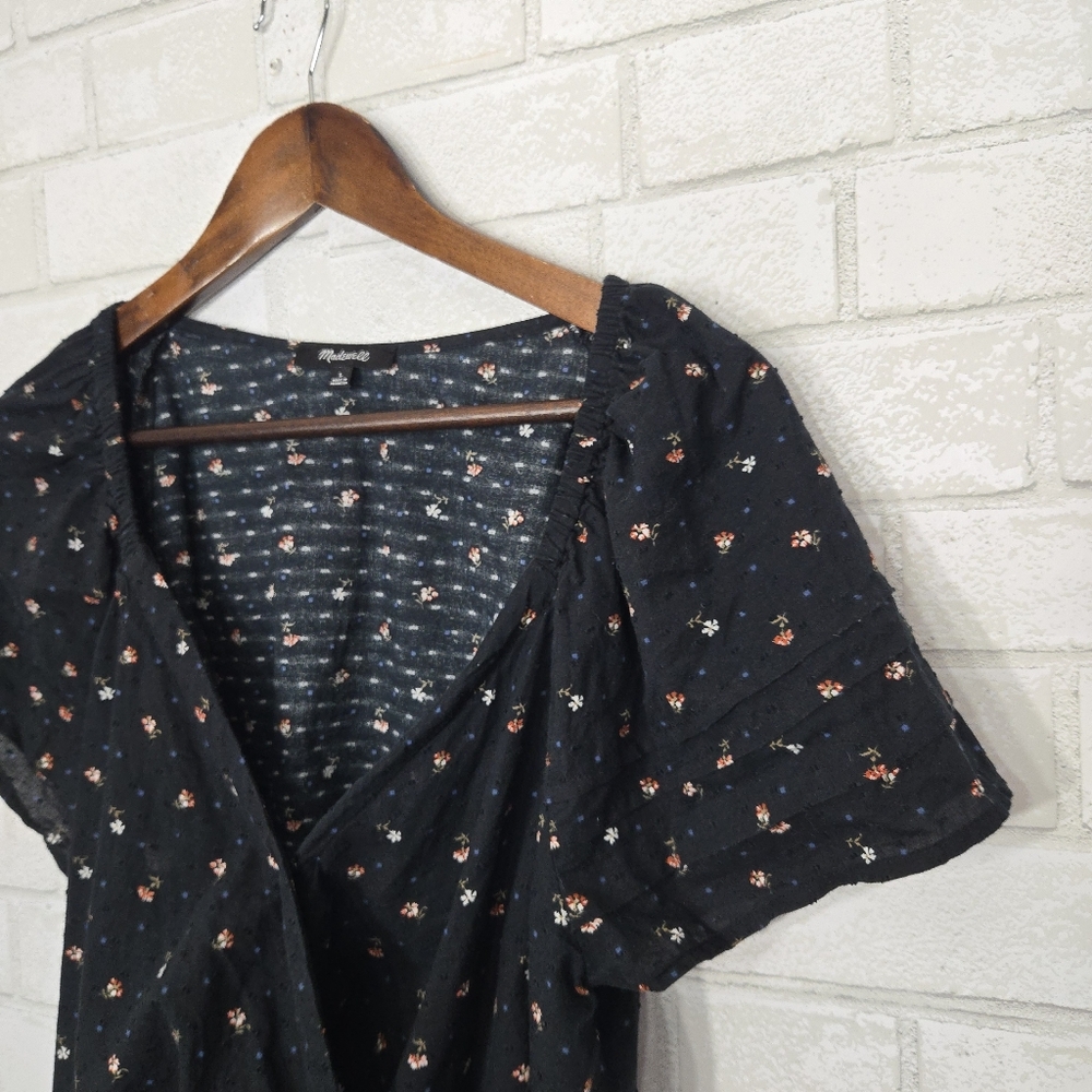Madewell floral wrap around tie top - Picture 6 of 14